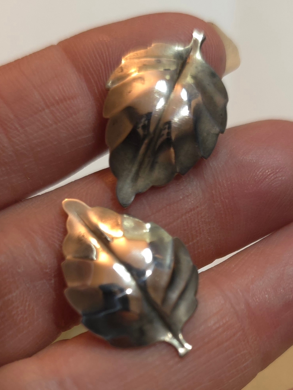 HSB VINTAGE  STERLING 925 SCREWBACK EARRINGS - Picture 3 of 5